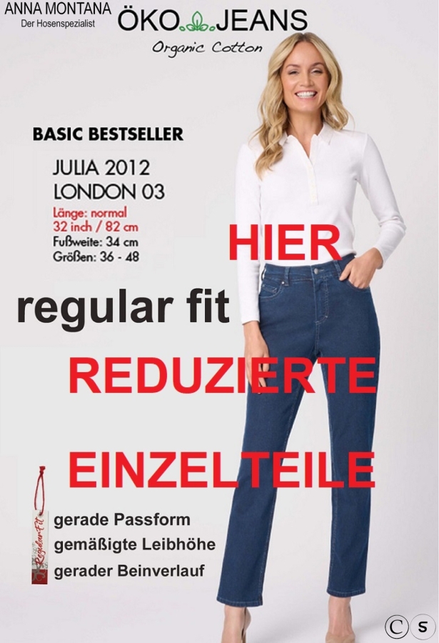 Reduziert Julia 2012 / ER / Basic Normal lang / Hosen /Jeans in Größen 36 bis 48 / Stretch / ANNA MONTANA